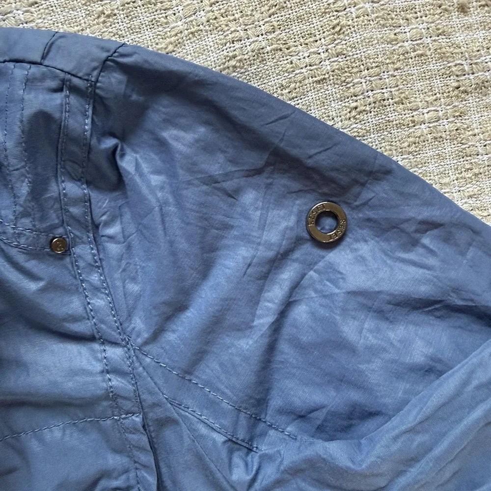 Reset Fifty Seven Blue Hooded Utility Jacket Coat Women L Field Outdoor Gorpcore